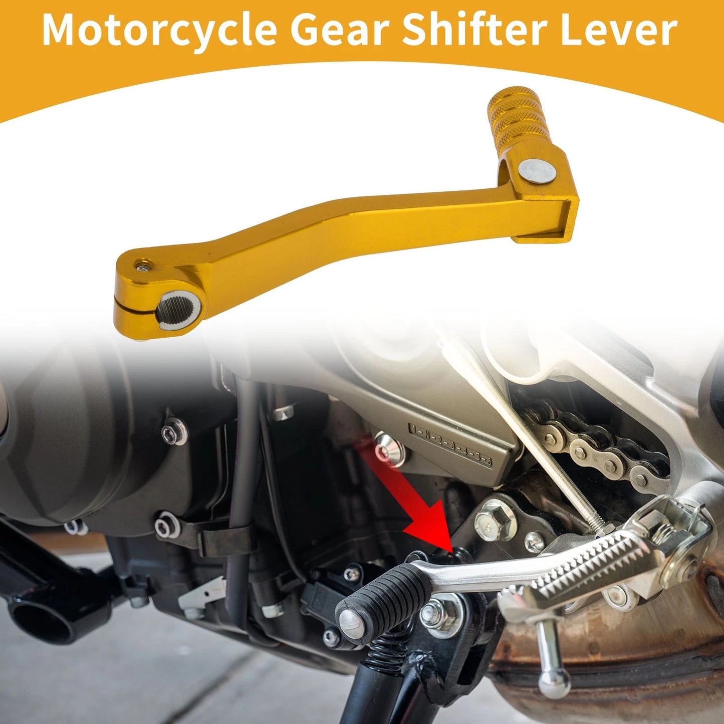 Gear Shifter Lever Folding for Apollo BBR Gold Tone