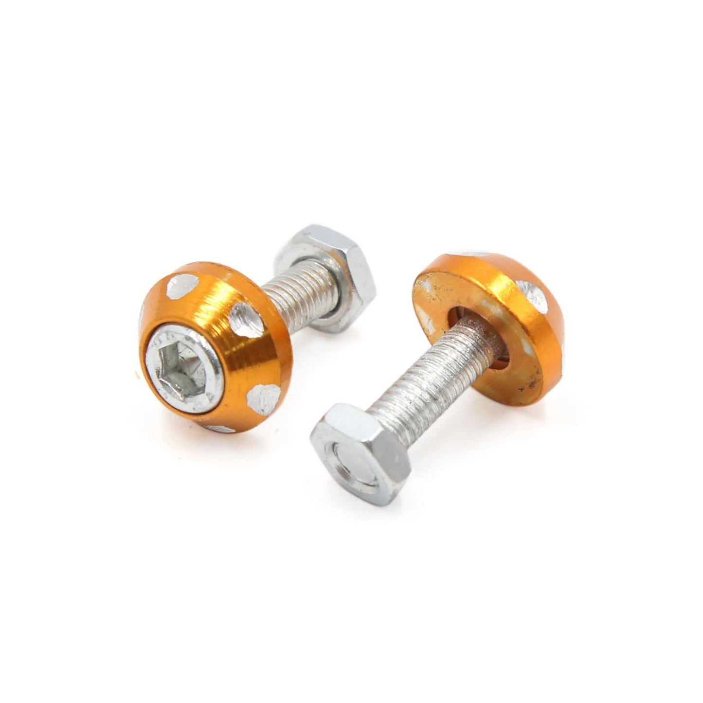4Pcs Gold Tone Aluminum Alloy Car Motorcycle License Plate Bolt Screw