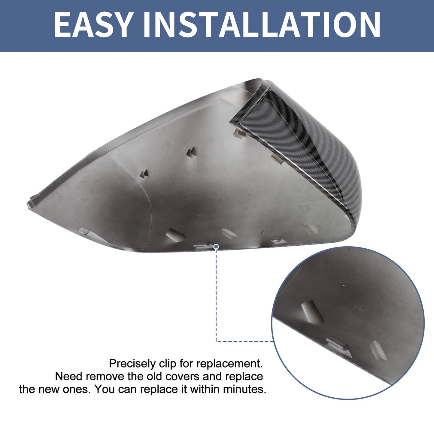 Left Right Mirror Cover Caps for Land Rover LR2 (2011)