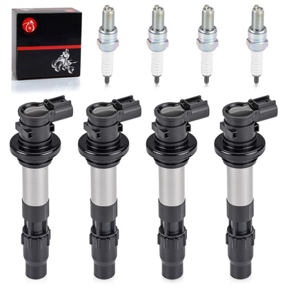 4x Ignition Coils Iridium Spark Plugs for Suzuki GSX-R750 K8/K9/L0 (2008–2013)