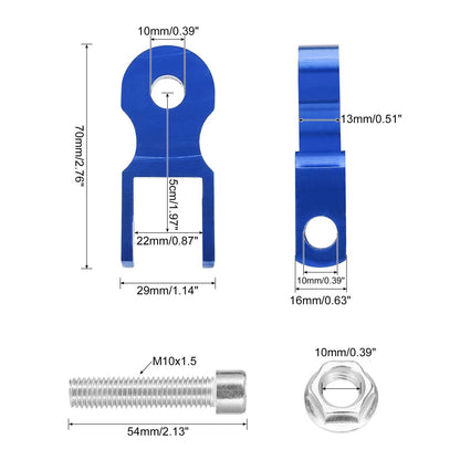 2 x Pair 5cm Universal Rear Shock Absorber Riser Blue for Motorcycle