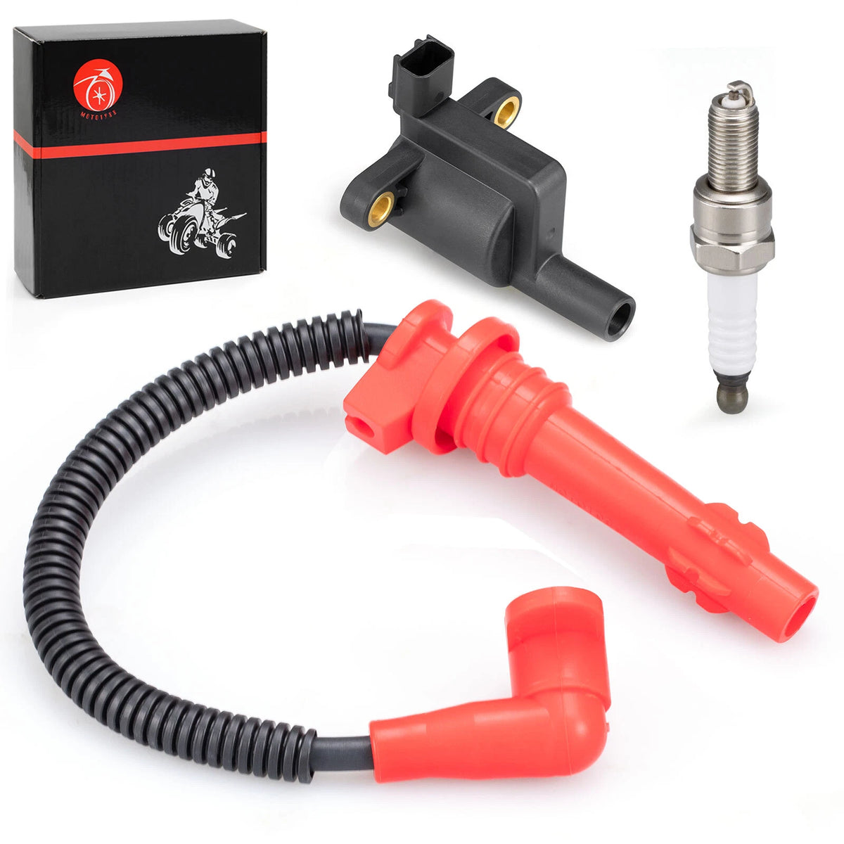 Ignition coil w/ Wire Cap & Spark plug for Polaris Sportsman 570 (2015–2025)
