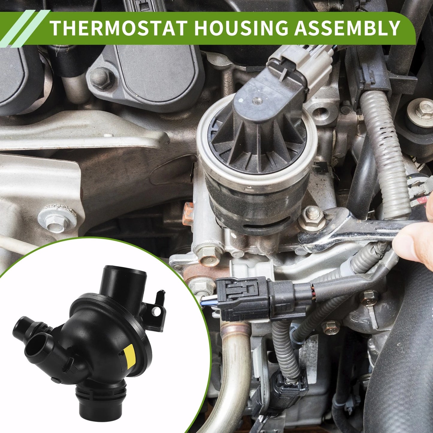 Engine Coolant Thermostat Housing for BMW 530i, 740i (2012-2013)