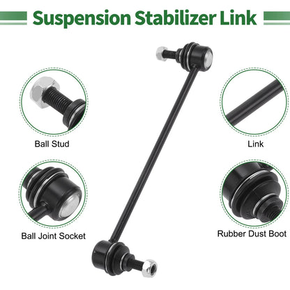 8 Pcs Front Suspension Kit Tie Rod Ends Sway Bar Links for Dodge
