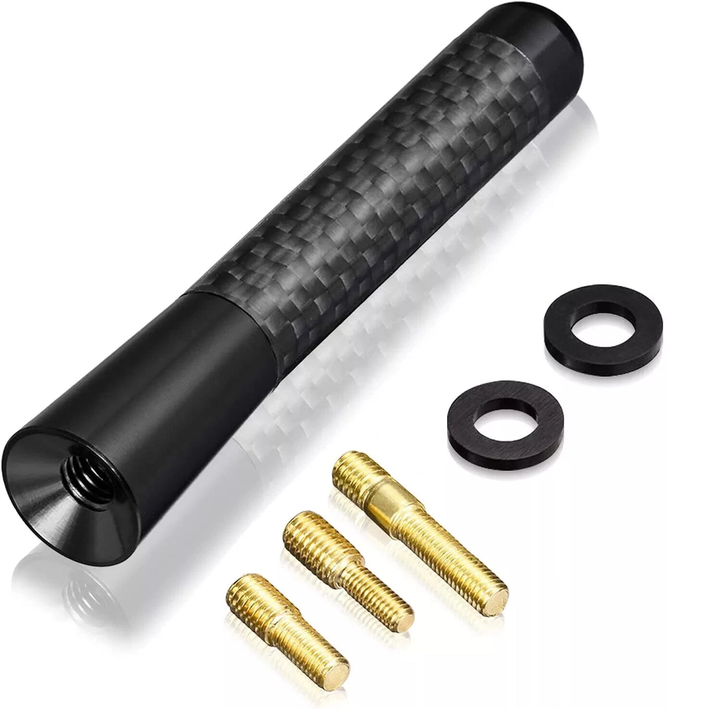 3" Carbon Fiber Stubby Short Antenna for Universal Cars