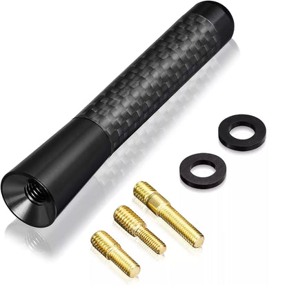 3" Carbon Fiber Stubby Short Antenna for Universal Cars