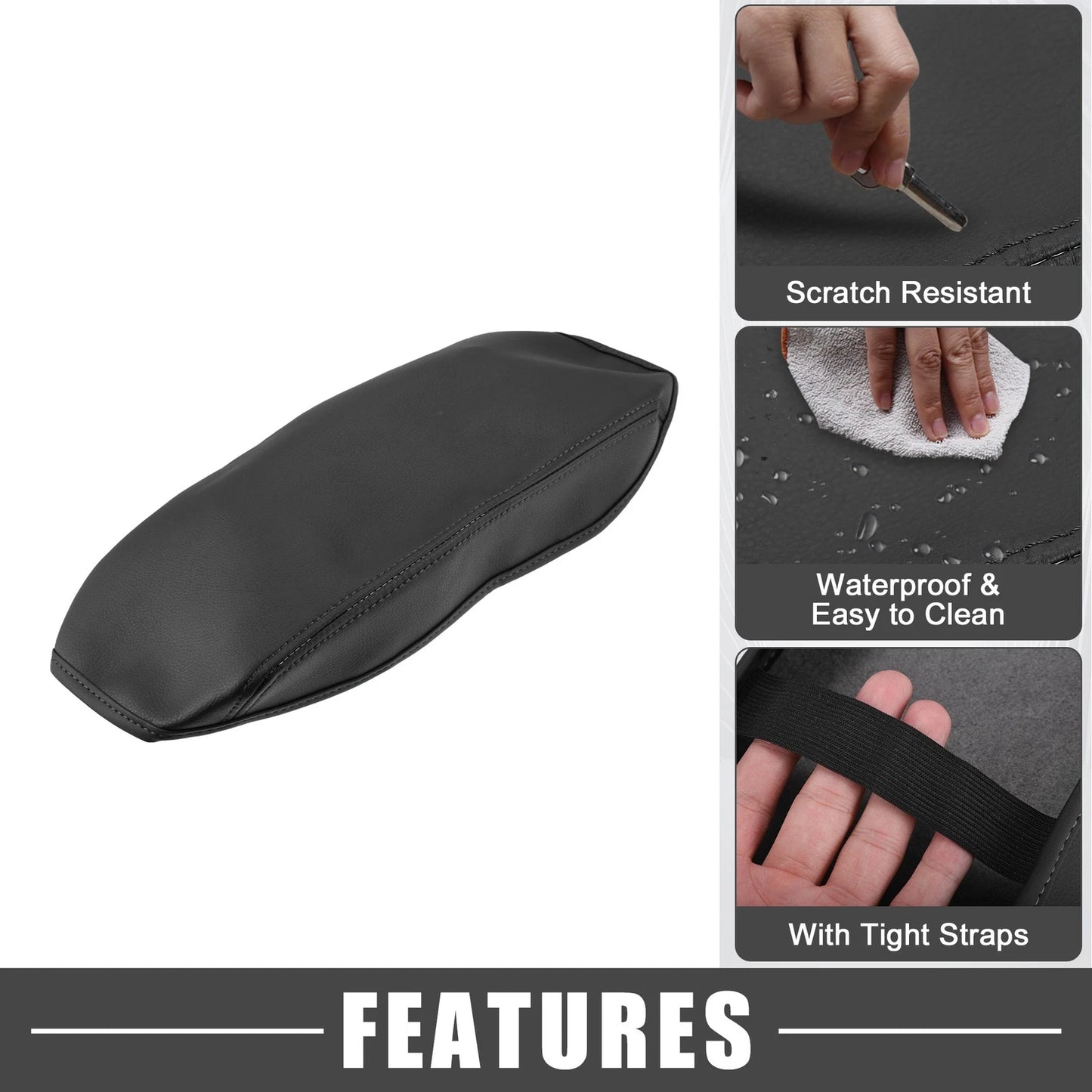 Center Console Armrest Cover for Toyota RAV4 (2013-2018) - Black
