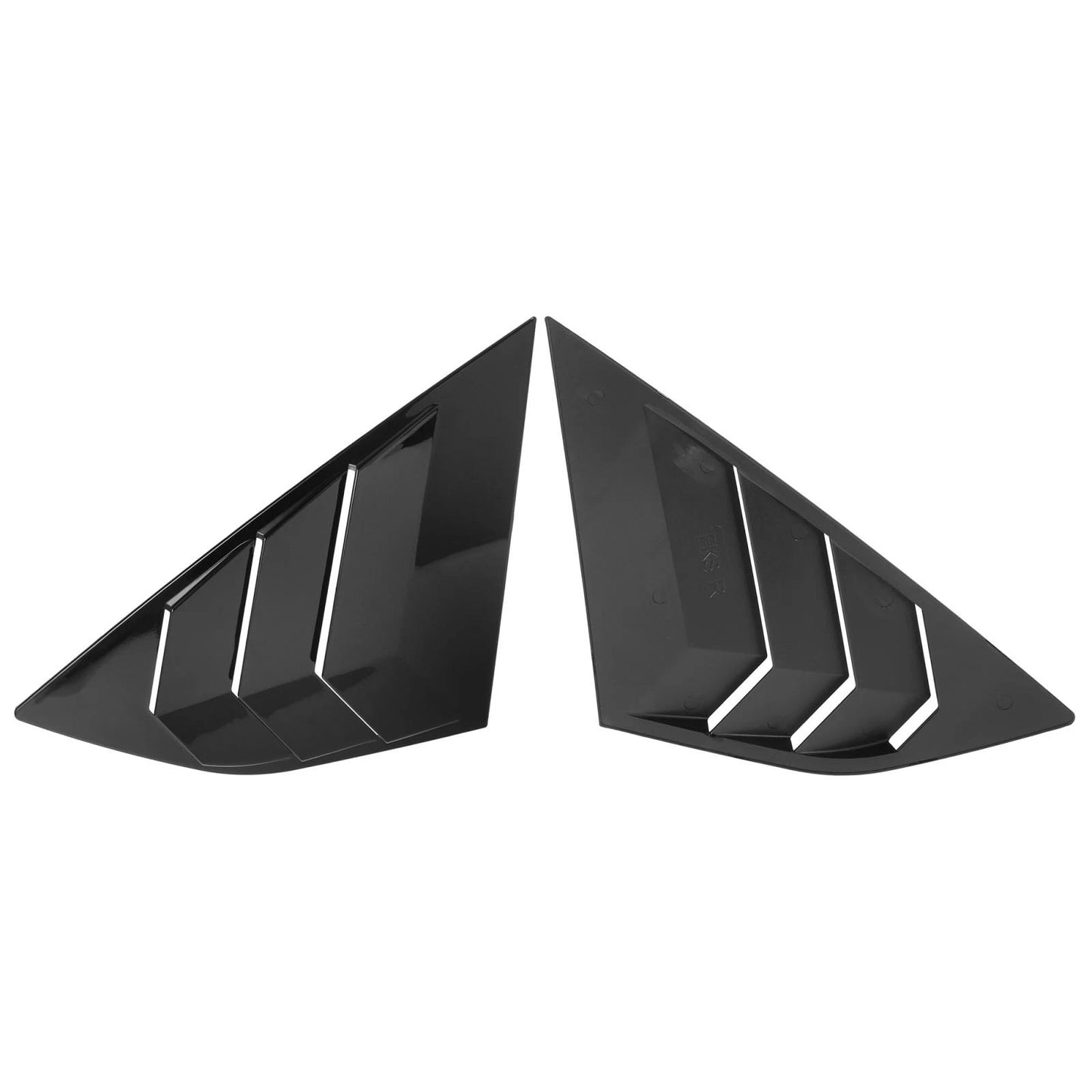 Auto Rear Side Window Louvers Covers for Ford Focus (2012-2018) Gloss Black