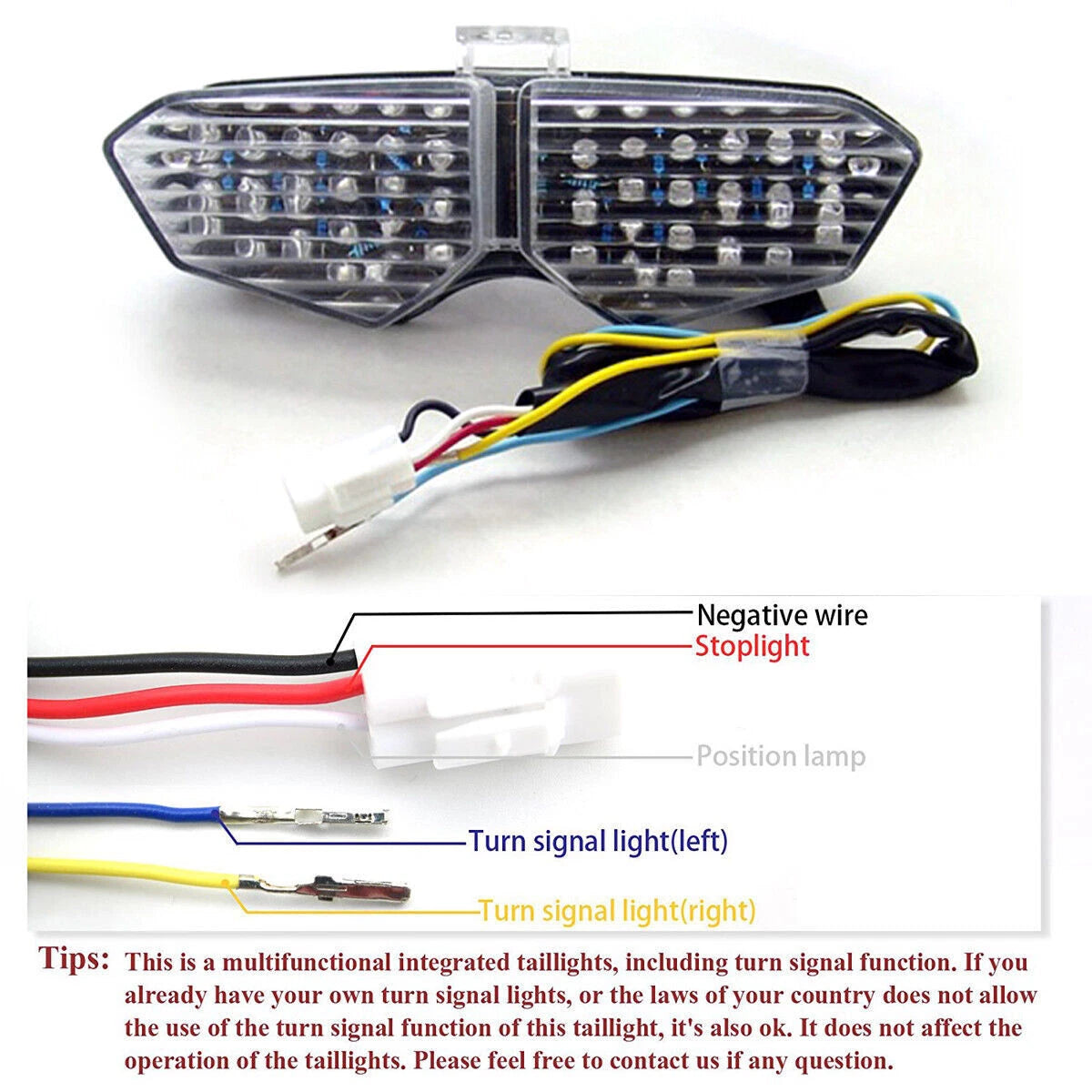 Tail Light for Yamaha R6/R6S (2003-2009) Clear Lens