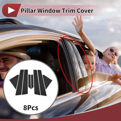 Door Pillar Window Trim for Hyundai Verna 2008-2016 Black