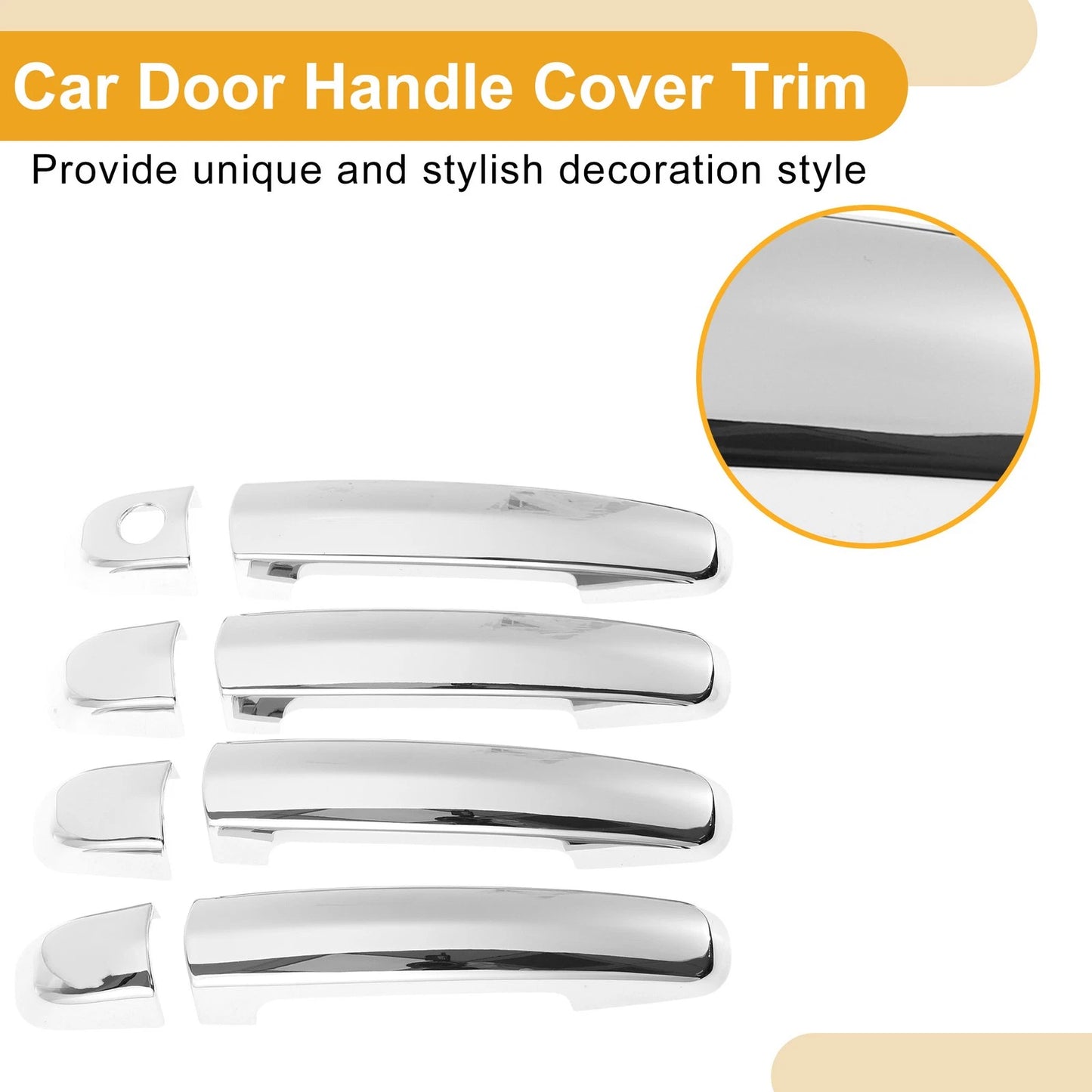 Silver Door Handle Cover Trim for Suzuki Swift (2005-2017)