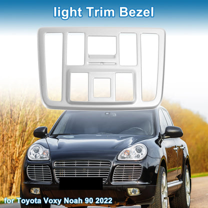 Front Row Light Trim Bezel for Toyota Voxy Noah 2022 Silver Tone