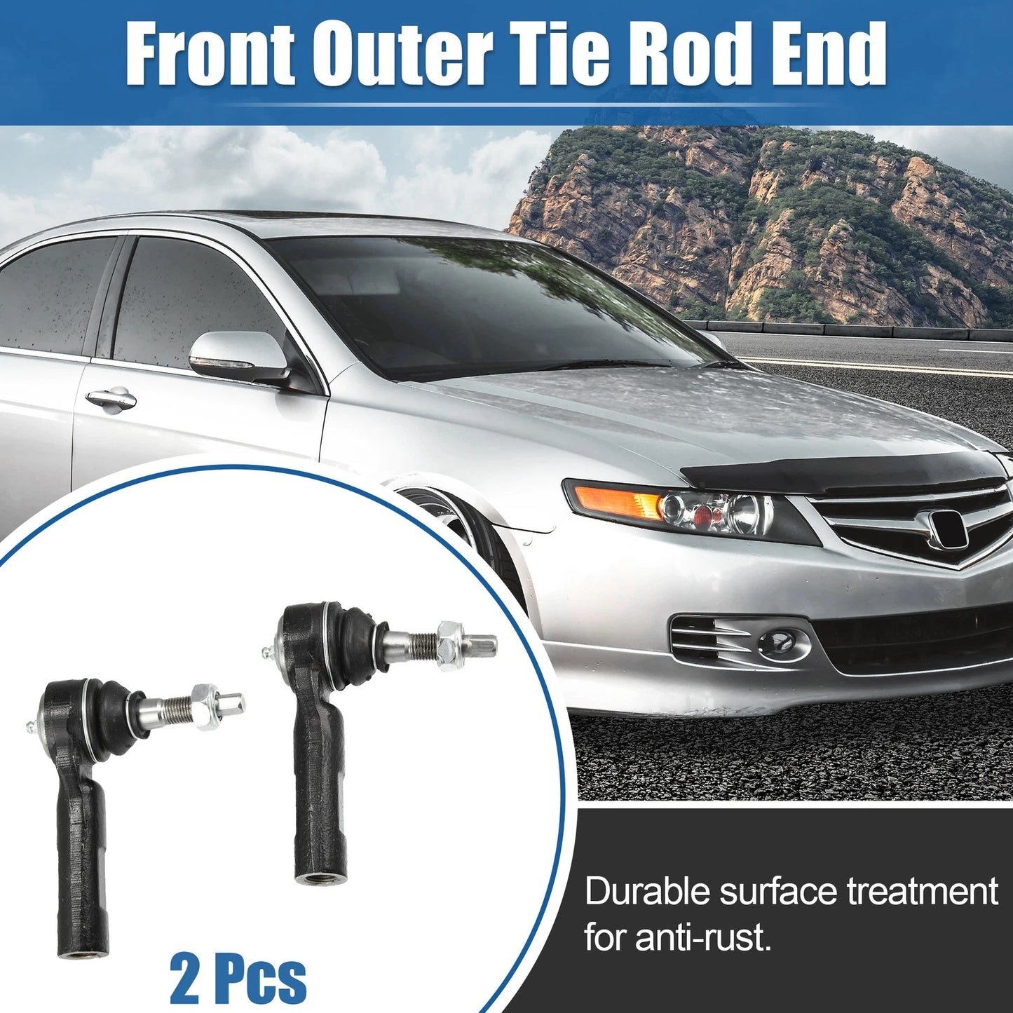 2 x Front Outer Tie Rod End Links for Chrysler 300, Dodge (2005-2010)