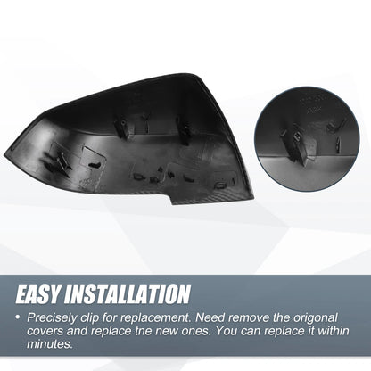 Rearview Mirror Cover Caps 2 x Carbon Fiber Pattern for BMW 330i 320i 220i