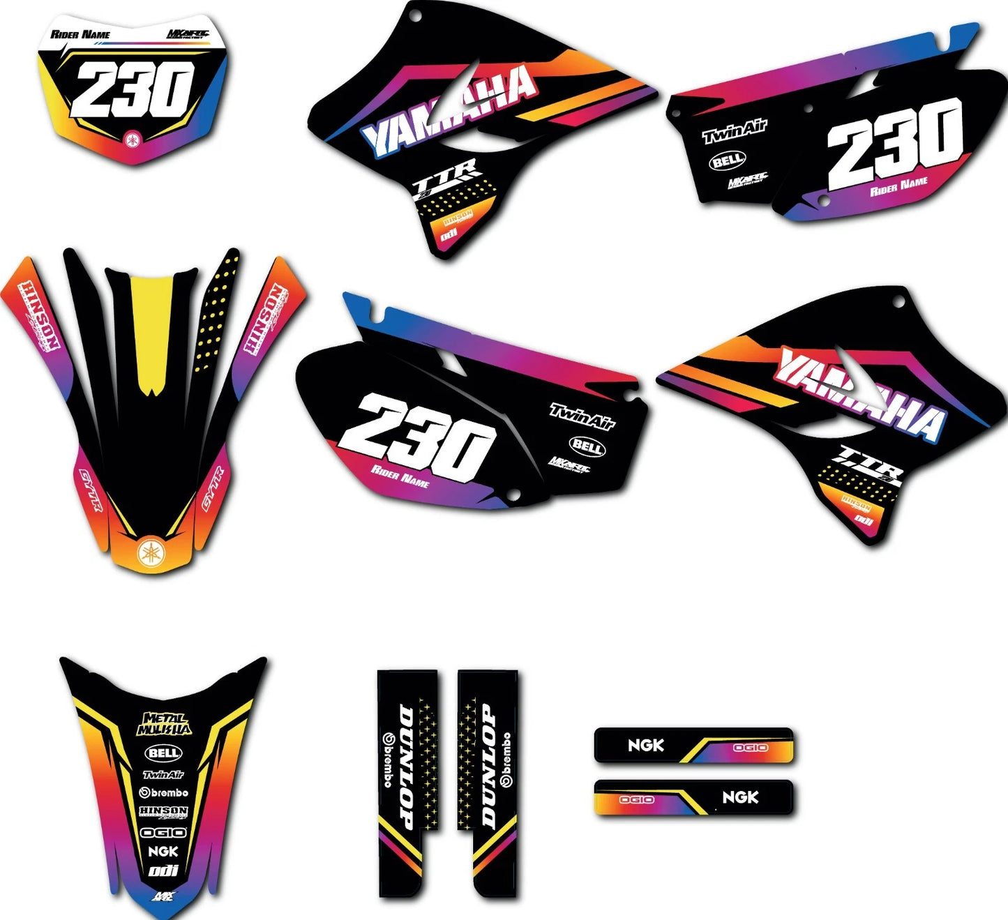 Sticker Kit Decal Graphics for Yamaha TTR 230 (2005-2023)