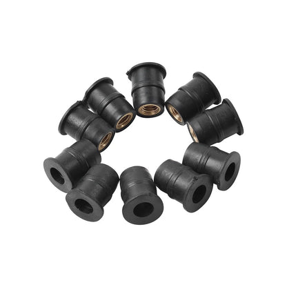 10x M5 Motorcycle Windshield Rubber Nuts Vibration Dampers for Fairing
