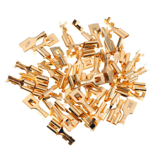 10Pcs 5Pin Relay Socket Holder Block with 50Pcs 6.3mm Terminals for Cars