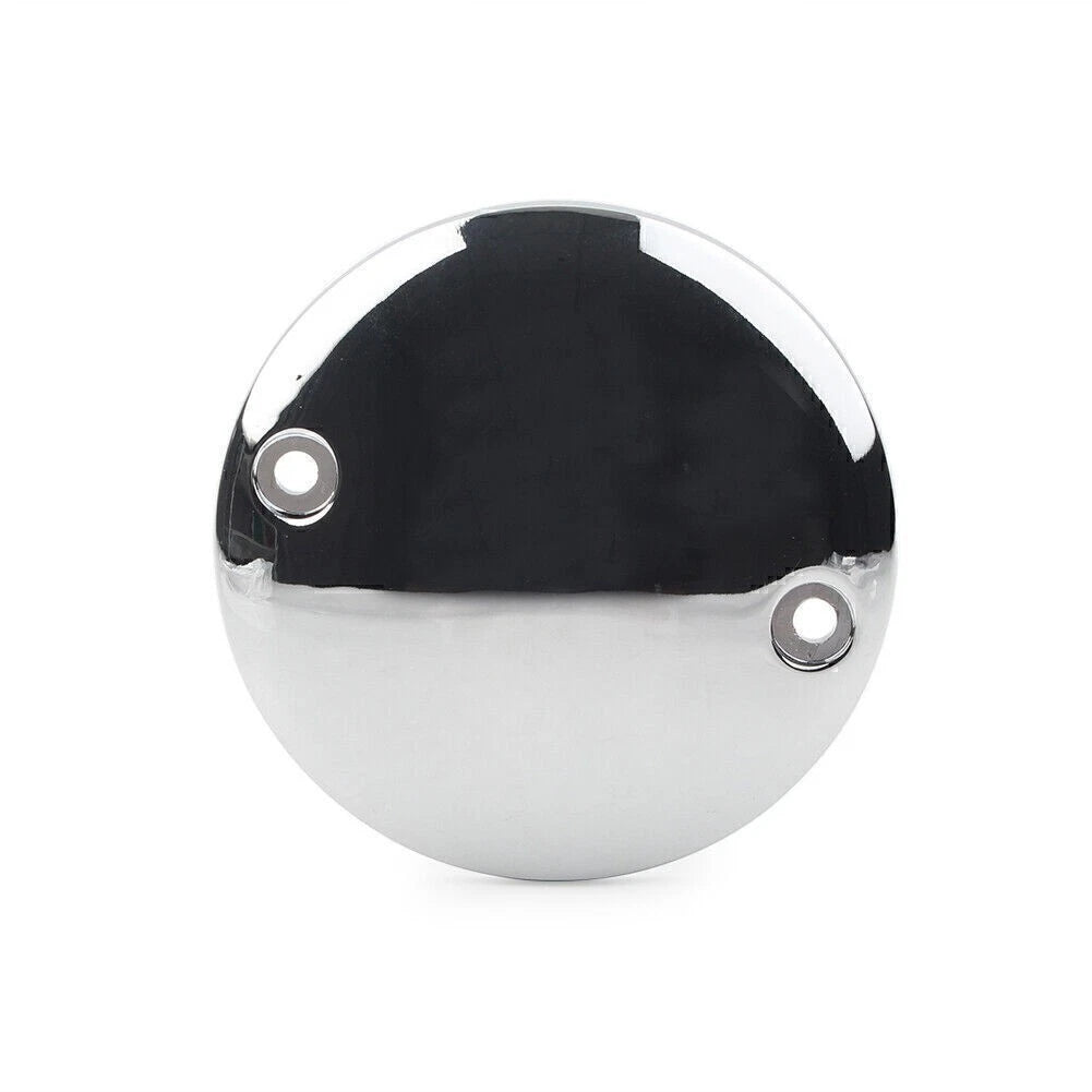 2 x Hole Chrome Ignition Timing Points Covers for Harley Big Twin & Sportster (1970-1999)