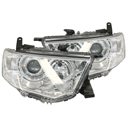 LH+RH Clear Projector Headlights for Mitsubishi Challenger PB (2009-2013)