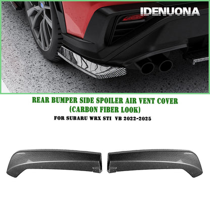 Rear Bumper Side Spoiler Air Vent Cover for Subaru WRX STI (2022-2025)
