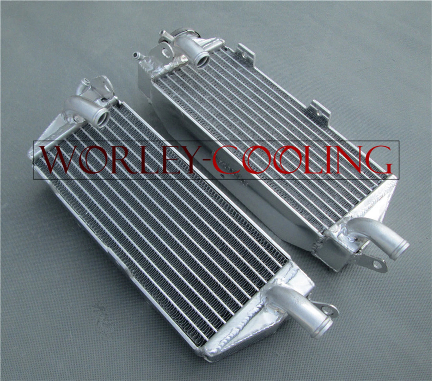 Aluminum Radiator + Red Hose for Husqvarna AE/CR/WR/XC 400/430/500 (1984-1987)