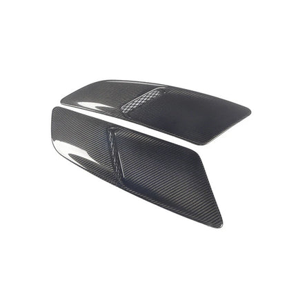 Real Carbon Fiber Engine Hood Air Outlet Vent Trim For Ford Mustang 2014-2017