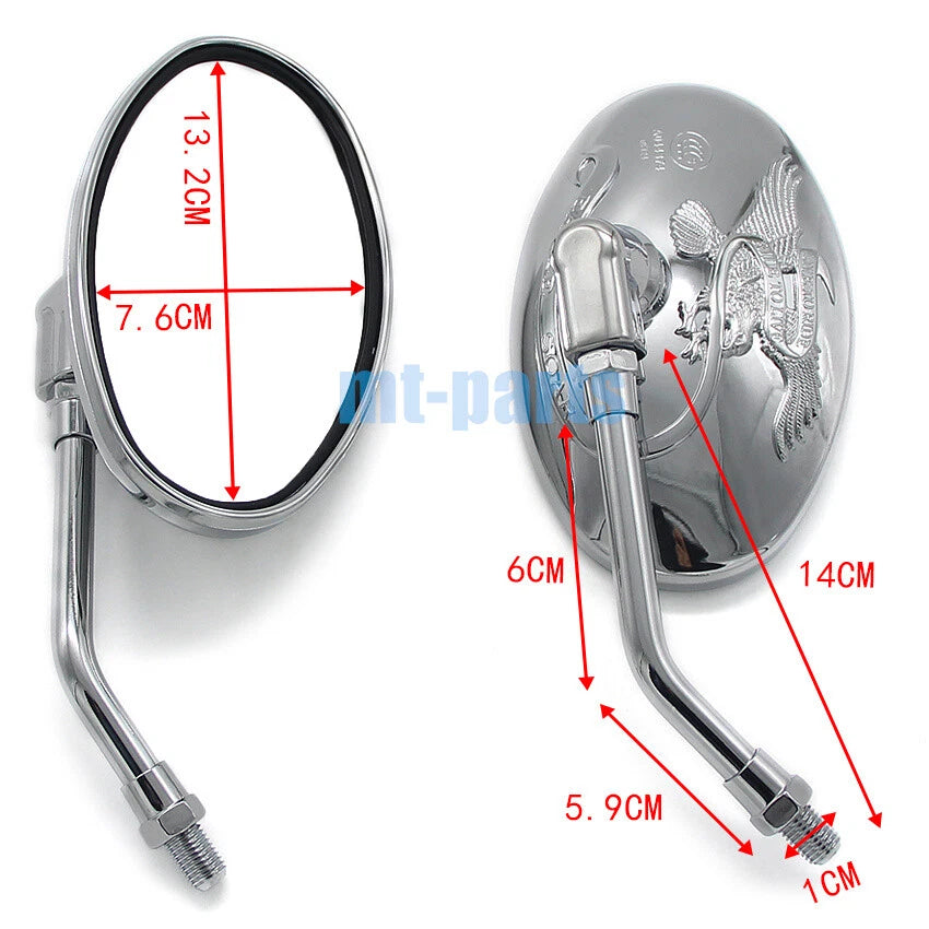 Rear View Mirror for Honda CA125 Rebel, CMX250 Rebel, CM125 (1995-2014)