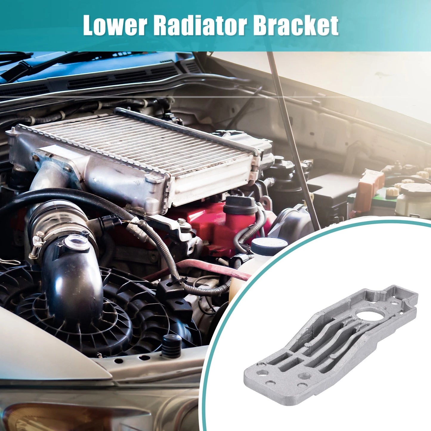 2 x Lower Radiator Bracket with Rubber Cushion Bushing for Buick