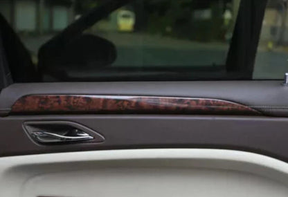 8pcs Wood-Grain Armrest Window Lift Switch Trim for Cadillac SRX (2010–2016)