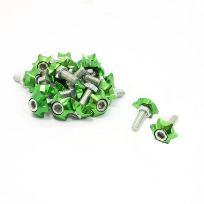 Screw Bolts 20 Pcs Star Shape License Plate Decorative for Vehicle Car