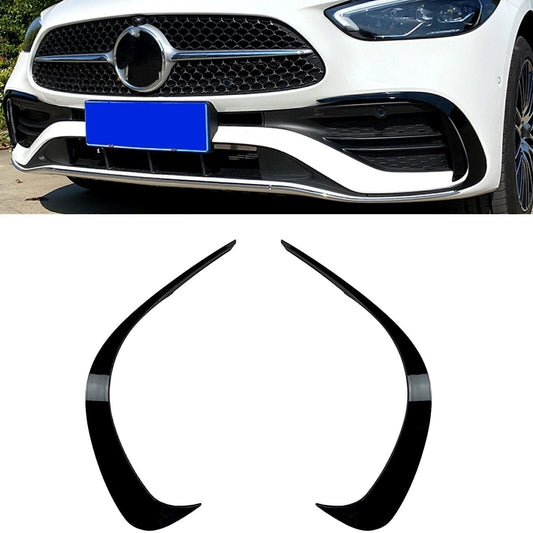 2 x Gloss Black Front Side Spoiler Air Vent Trim for Benz W206 (2022-)