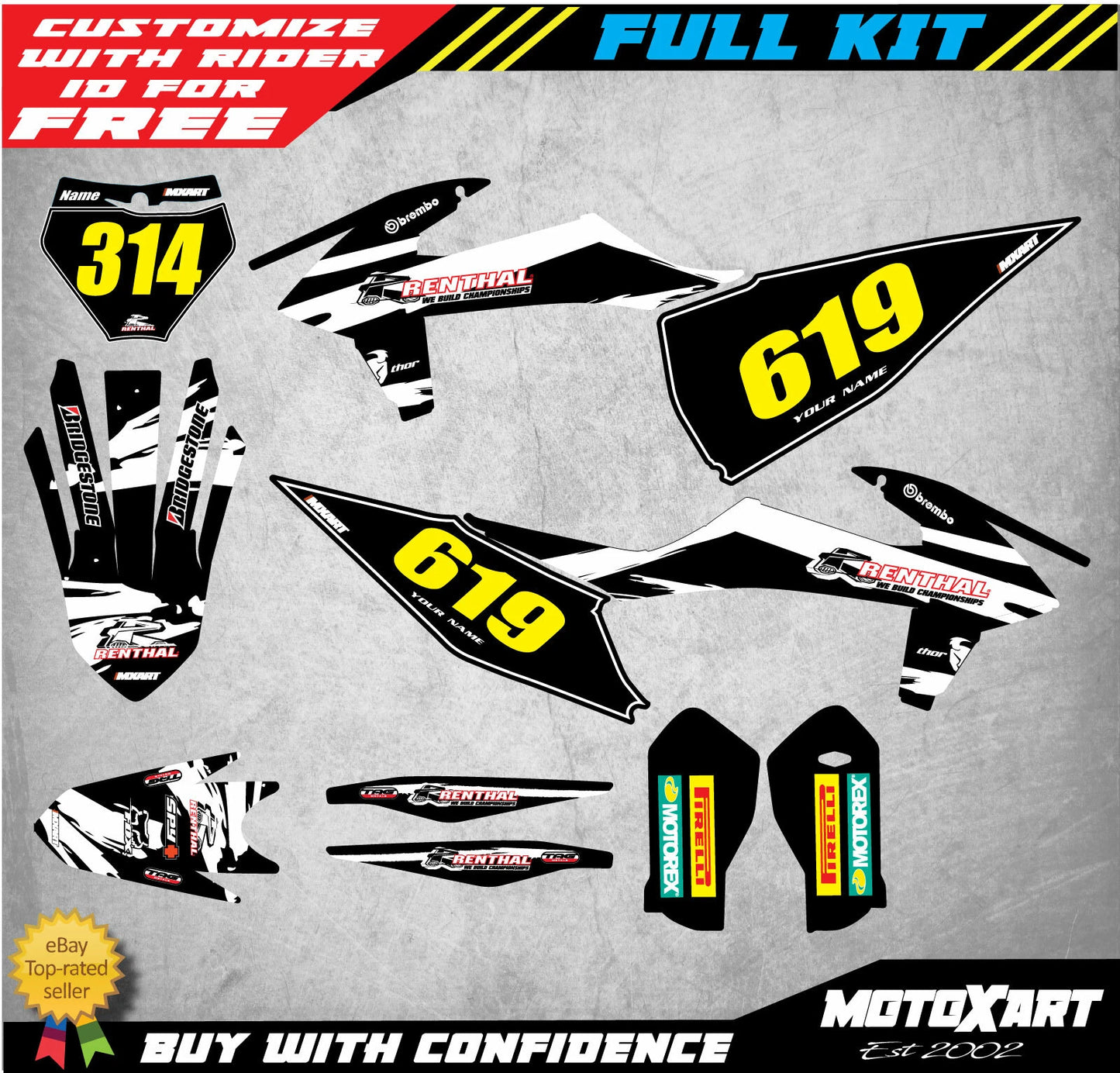 Custom Sticker Kit - Safari Style for KTM SXF (2019-2020)
