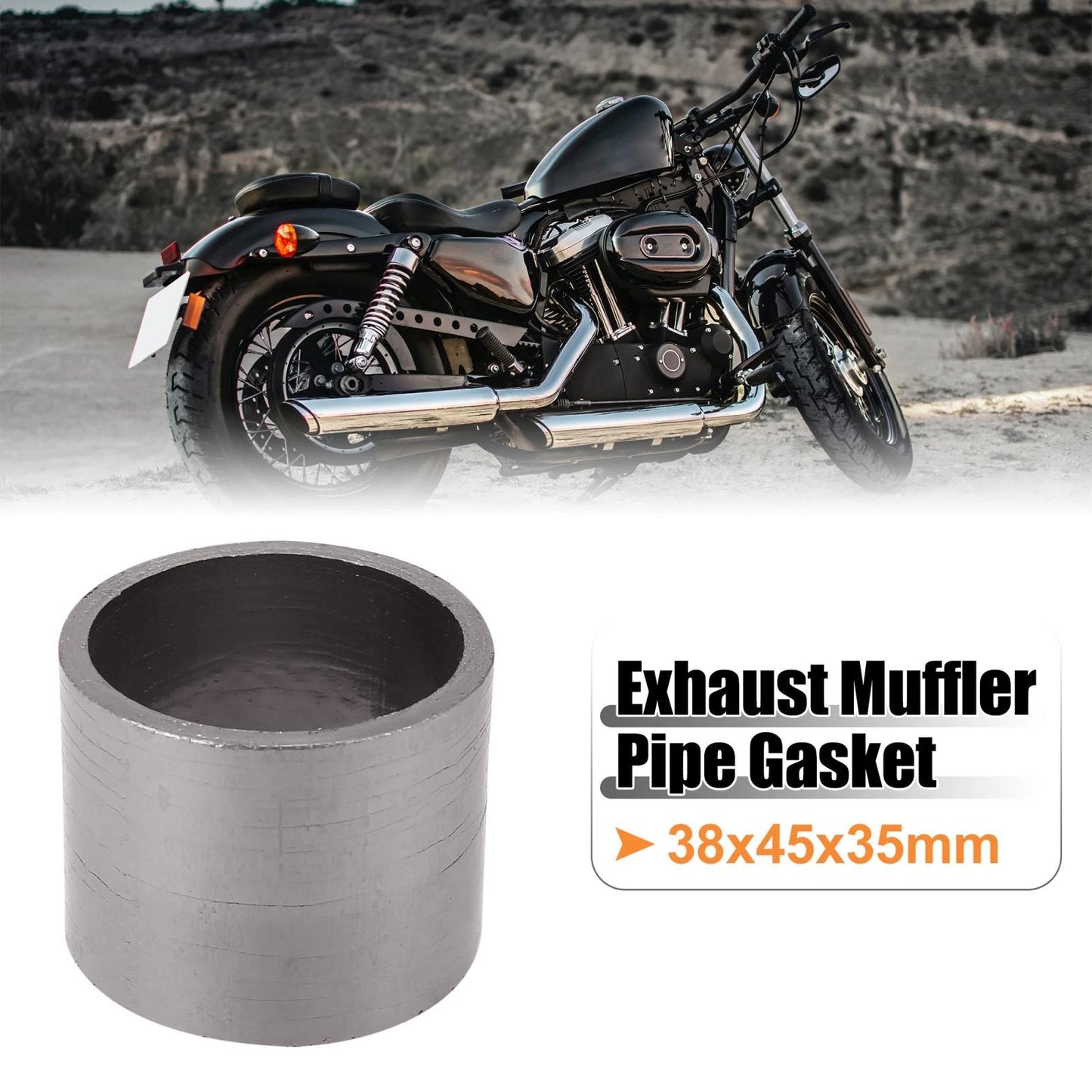 38mm ID 45mm OD / Exhaust / Gasket Graphite Seal Ring / for Motorcycle