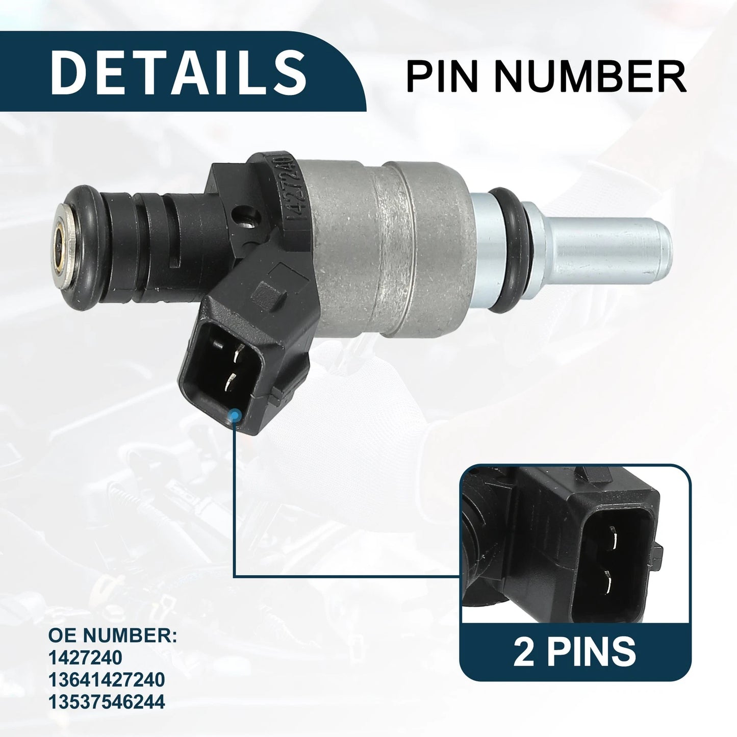 Fuel Injector for BMW 325i 325xi 2001-2005 2.5L Black 1 x Piece