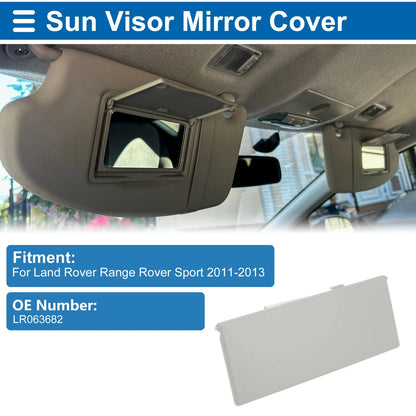 Sun Visor Mirror Cover for Land Rover Range Rover Sport (2011-2013) Gray