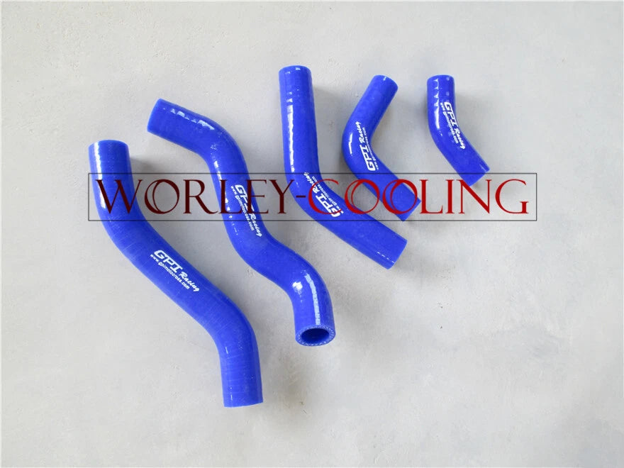 Aluminum Radiator & Blue Hoses for Honda CR125 CR125R (1998-1999)