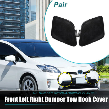 Pair Front Bumper Tow Hook Cover Trim for Toyota Prius V (2015–2017)