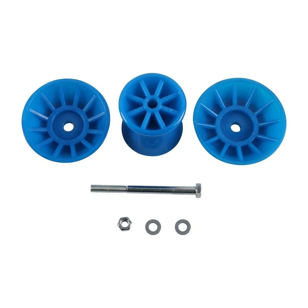 Boat Trailer Top Wheel Kit 4" Blue PU Bow Bell Roller for Trailers