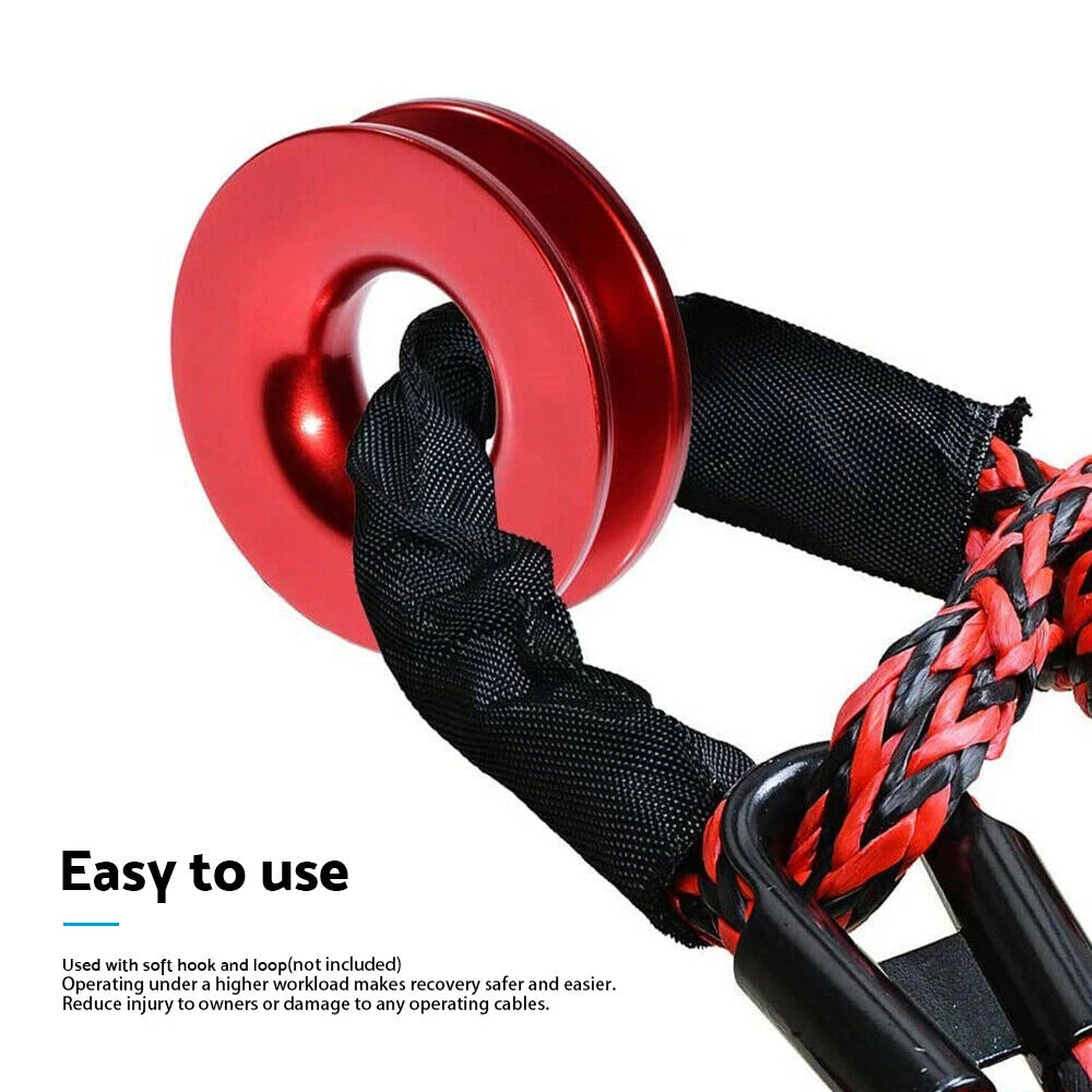 Recovery Ring Snatch Block Pulley for Off Road Winch Rope - 37479lbs