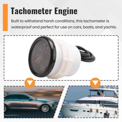Tachometer 52MM Electric Gauge for Gas Engines 0-8000 RPM