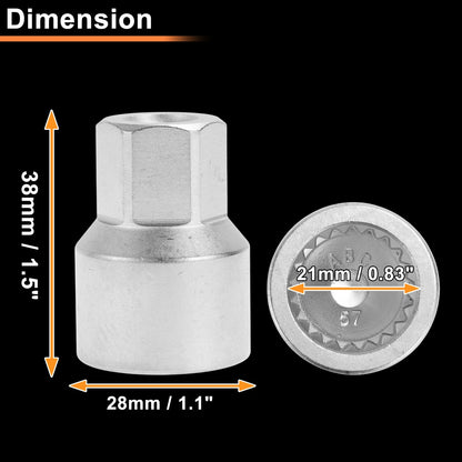 Wheel Lock Lug Nut for VW Touareg Locking Key Socket Tool