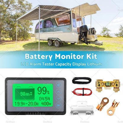 LCD Alarm Tester Capacity Display for Caravan 350A MAX 500A Lithium Battery