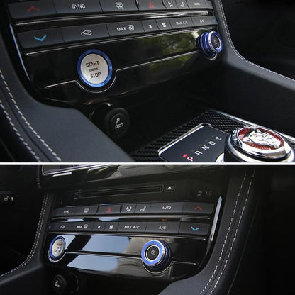 Blue Start Stop Engine Ring Trim Decor for Jaguar XE XF F-PACE (2015-2023)