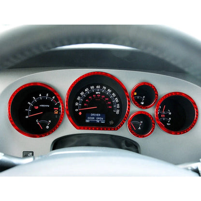 Red Carbon Fiber Speedometer Cover for Toyota Tundra (2007-2013)