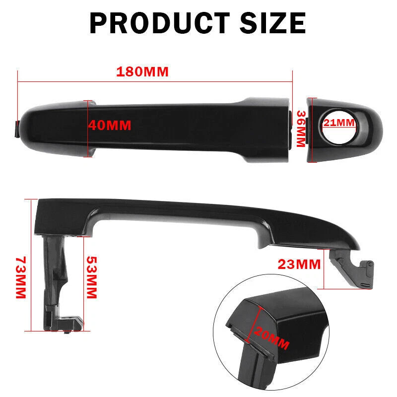 Front Right Outer Door Handle w/Keyhole for Hyundai i30 FD (2007-2012)