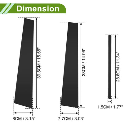 6 Pcs Pillar Window Trim for Chevy Malibu (2008 - 2012)