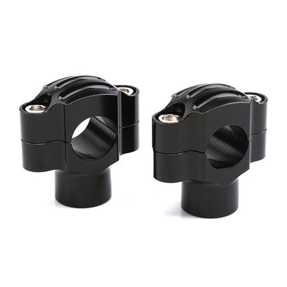 22MM Handlebar Risers Fat Bar Mount Clamp Black for Universal Motorcycle