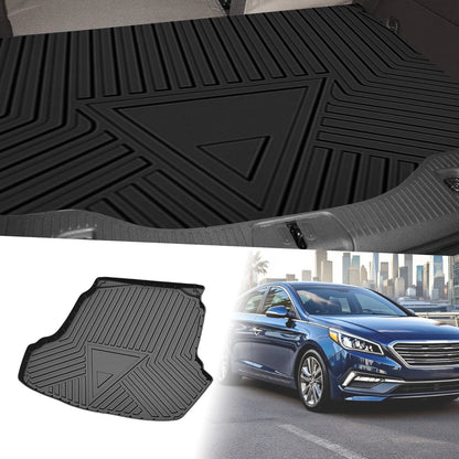 Flat Face Cargo Liner Rear Trunk Mat for Hyundai Sonata (2015-2019) 1 Pc