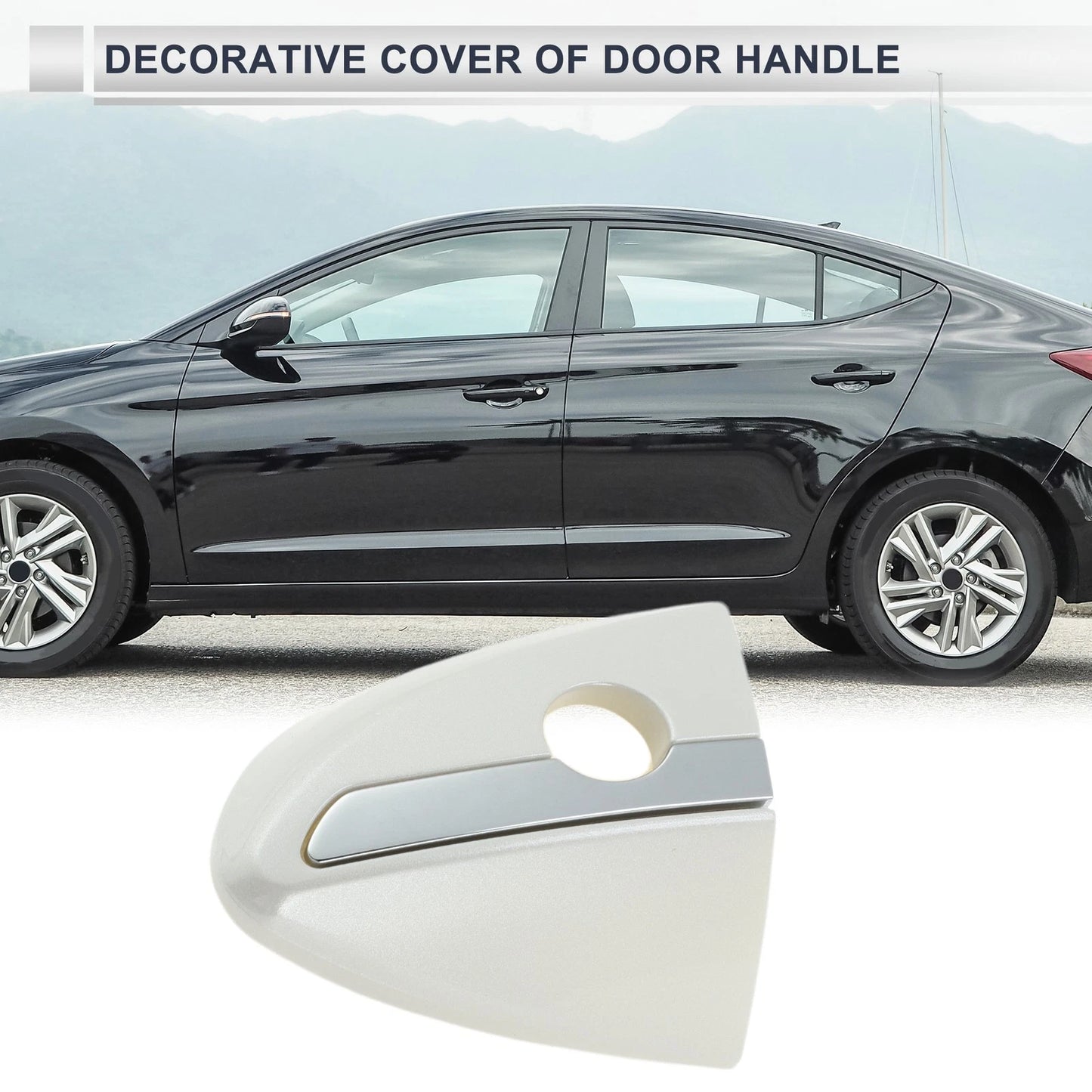 Front Left Door Handle Lock Cylinder Covers for Toyota Corolla (2014-2018)