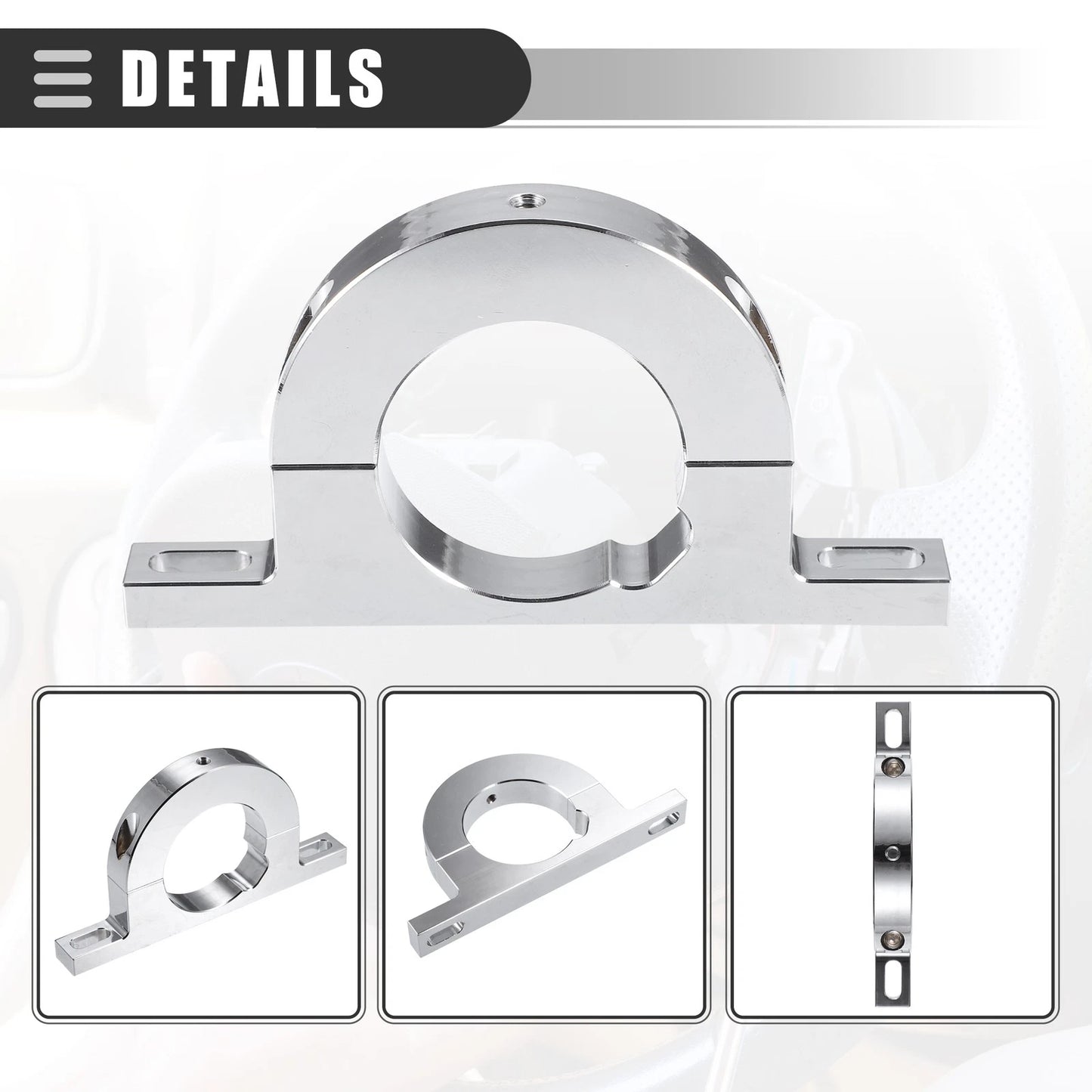 Steering Column Keyed No Drop Mount for GM GMC Metal Silver Tone